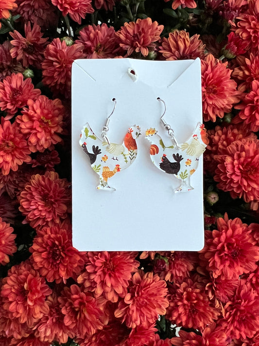 Chicken Shaped Earrings