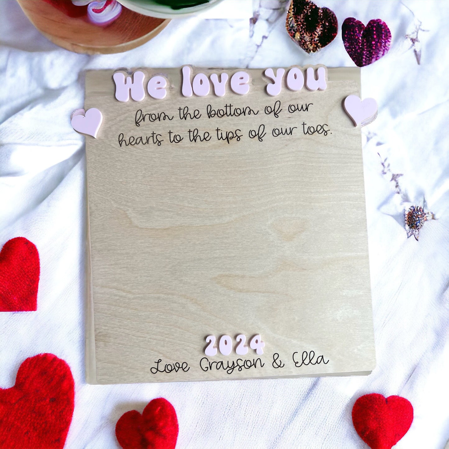 Valentines footprint keepsake