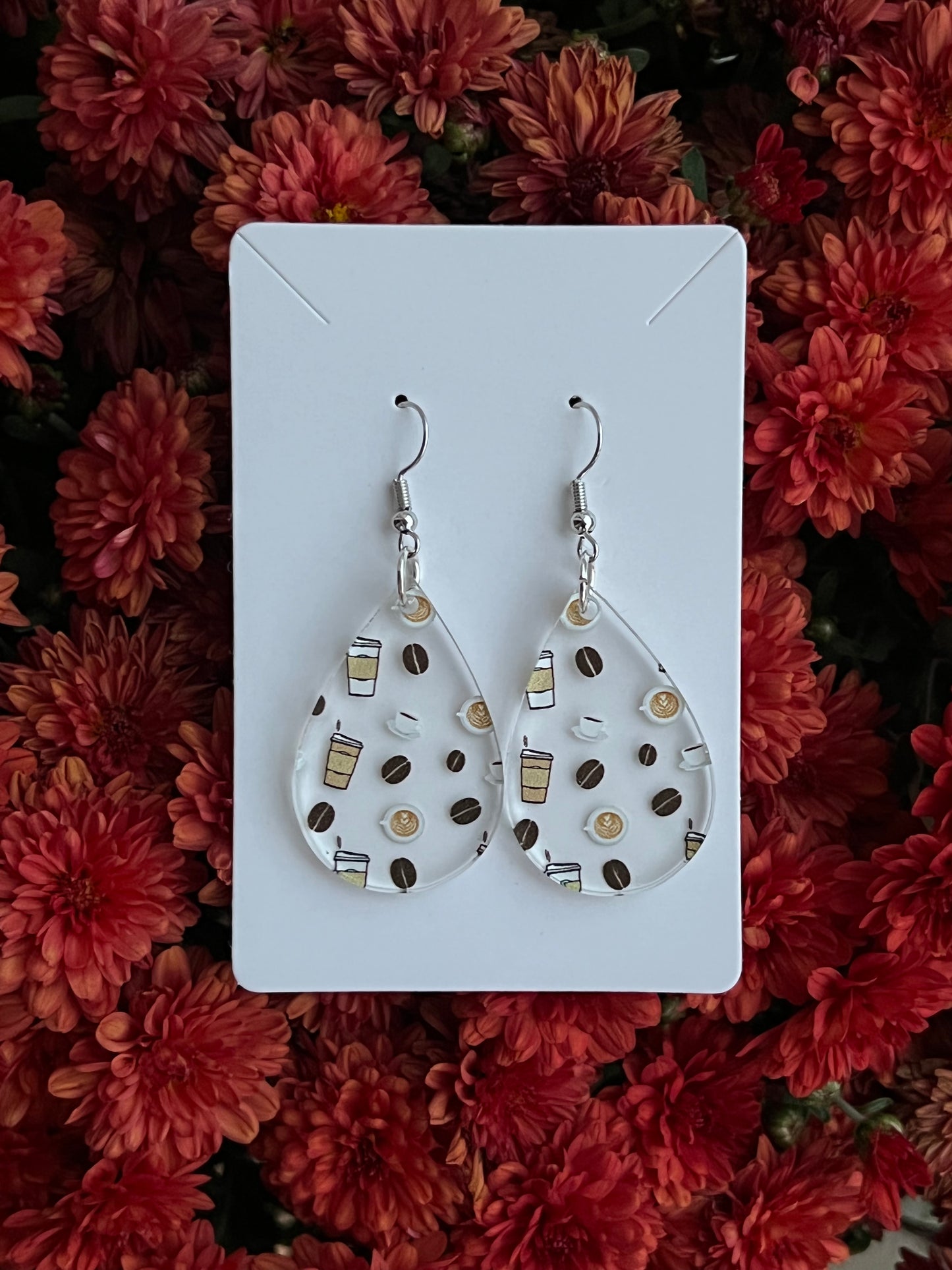 Coffee Please Teardrop Earrings