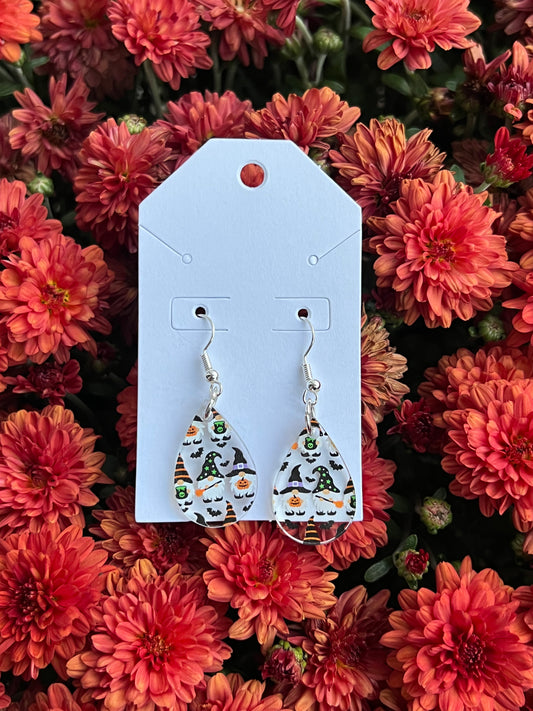 Halloween Gnomes Teardrop Earrings