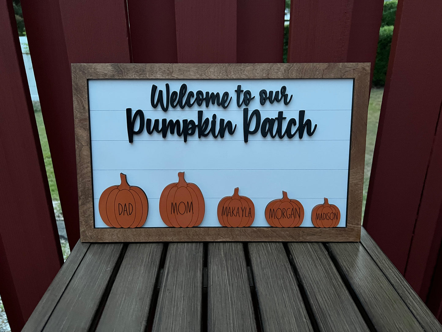 Welcome to Our Pumpkin Patch sign